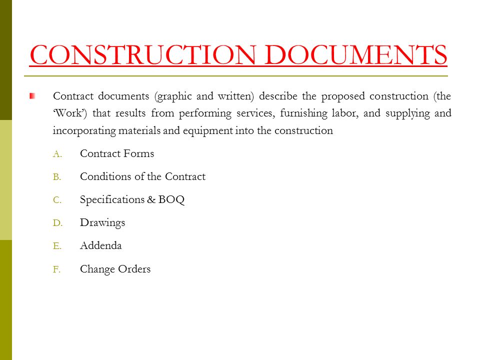 What Are Construction Documents