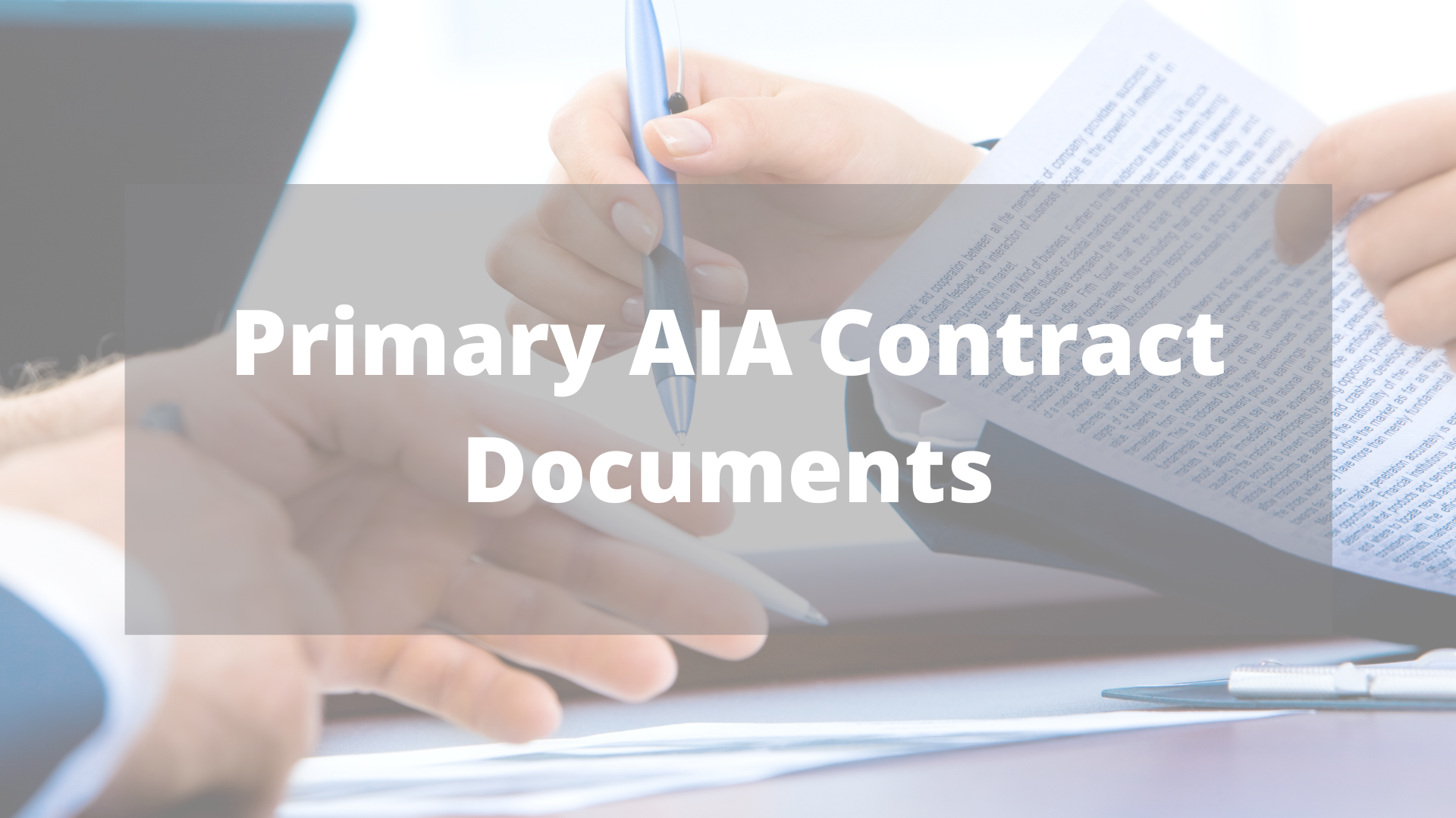 Primary AIA Contract Documents - The Law Offices of John Caravella, P.C.